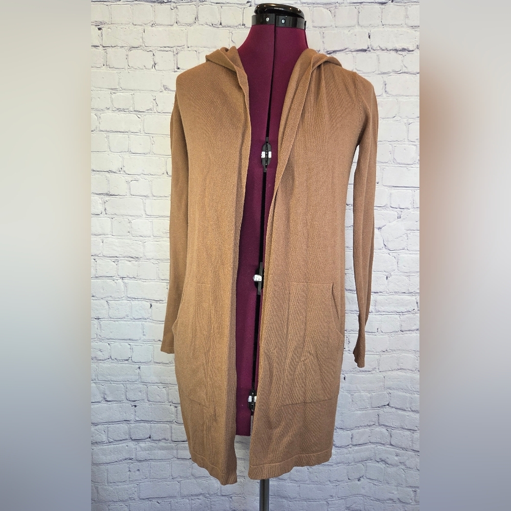 Cyrus Women's Camel Open Front Cardigan